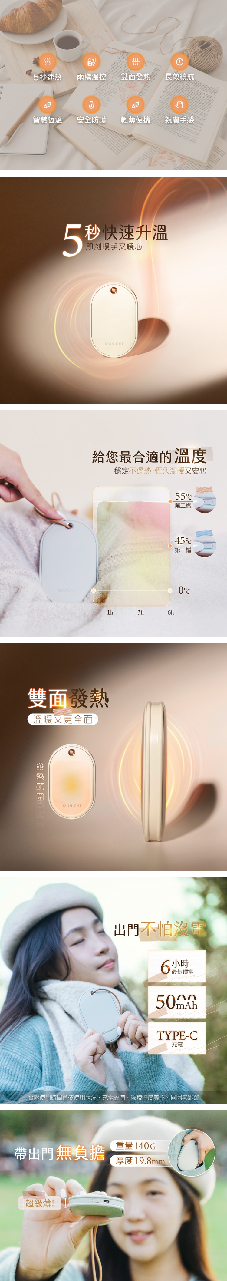 【MUNICHI 沐尼黑】智能恆溫雙面速熱暖手寶 MR.WARM,GF2129,【MUNICHI沐尼黑】智能恆溫雙面速熱暖手寶MR.WARM,全館商品,品牌分類,新品上市