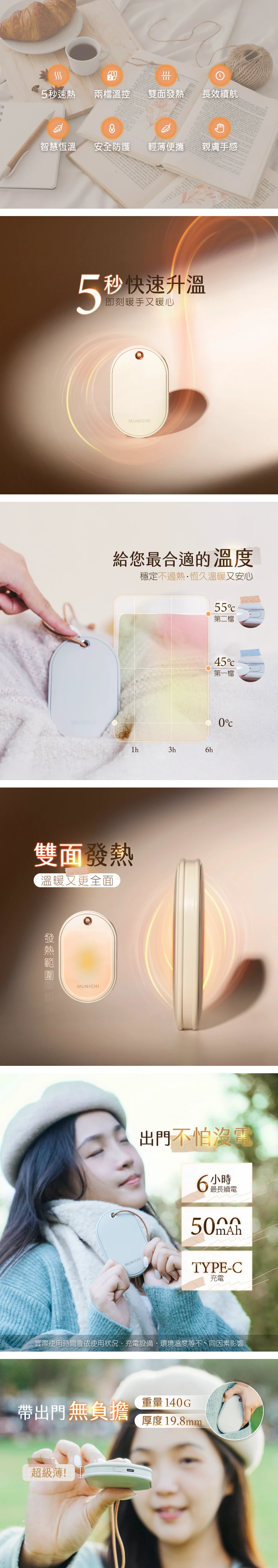 【MUNICHI 沐尼黑】智能恆溫雙面速熱暖手寶 MR.WARM,GF2129,【MUNICHI沐尼黑】智能恆溫雙面速熱暖手寶MR.WARM,全館商品,品牌分類,質感家電