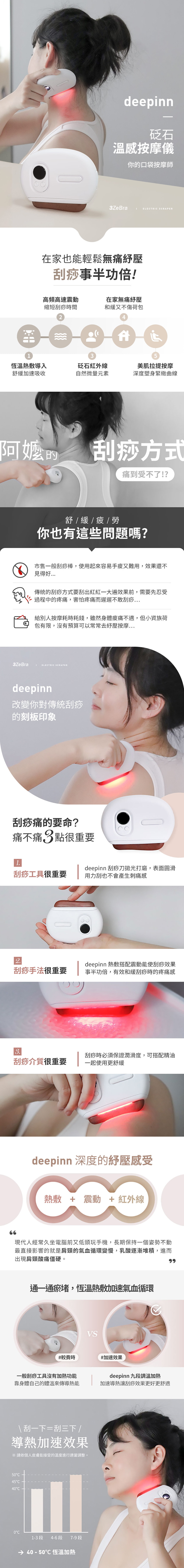 【3ZeBra】deepinn砭石溫感按摩儀