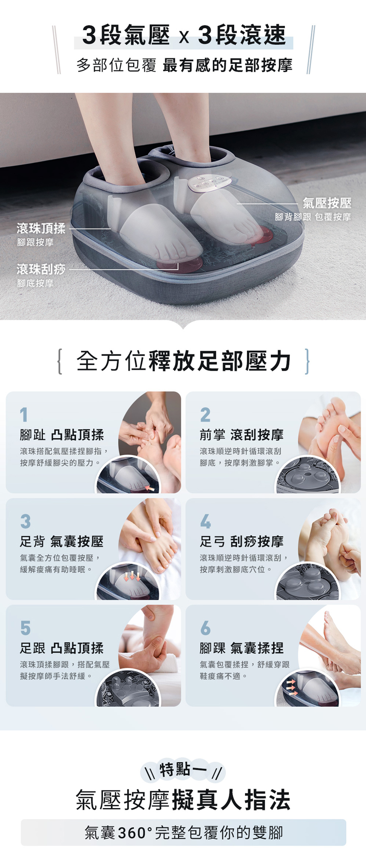 【3ZeBra】溫揉足︱3D溫感腳底按摩機