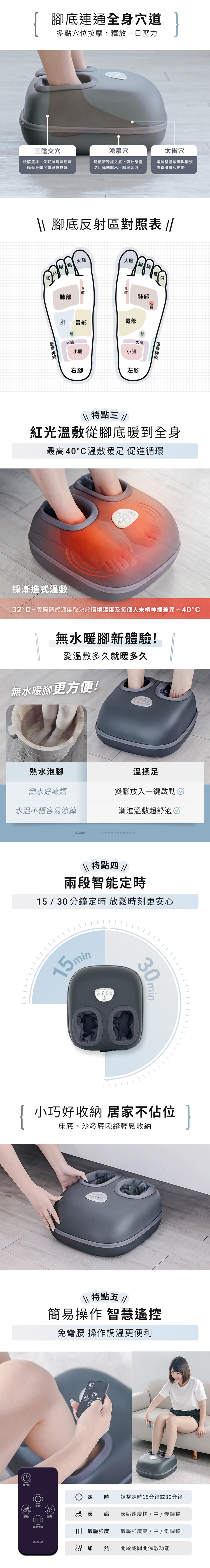 【3ZeBra】溫揉足︱3D溫感腳底按摩機