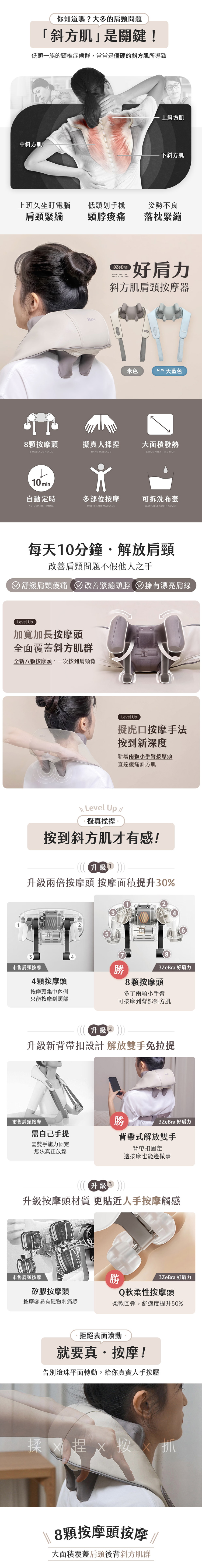 【3ZeBra】好肩力｜斜方肌肩頸按摩器
