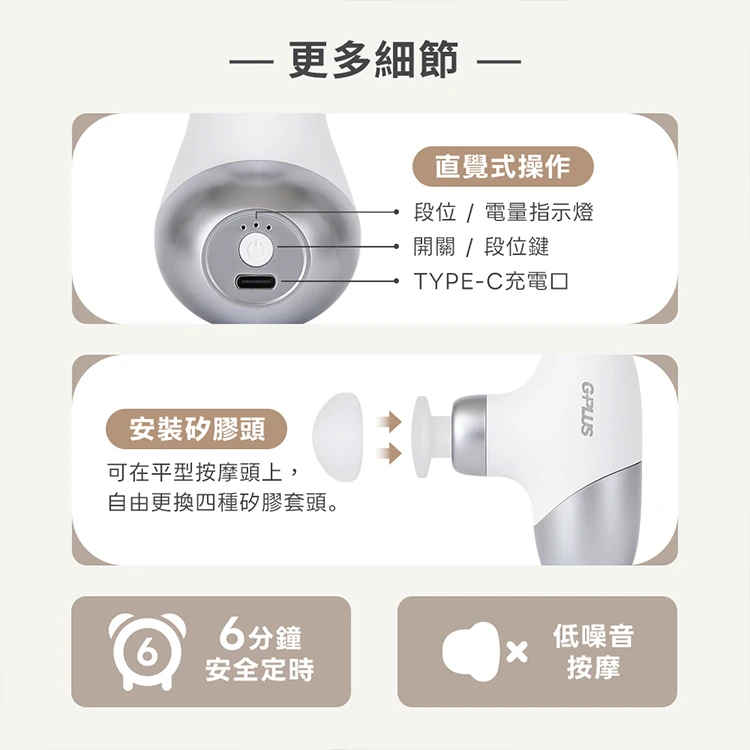 【G-PLUS】GP掌心雷隨身筋膜按摩槍(GP-M05 ),GF2181,【G-PLUS】GP掌心雷隨身筋膜按摩槍(GP-M05),全館商品,品牌分類,質感家電