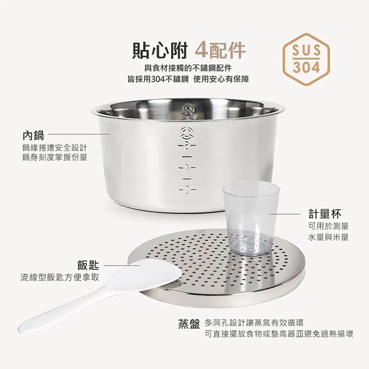 【大同】6人份不鏽鋼配件電鍋 -經典白(TAC-06L-MCW),GF2185,【大同】6人份不鏽鋼配件電鍋-經典白(TAC-06L-MCW),全館商品,品牌分類,新品上市
