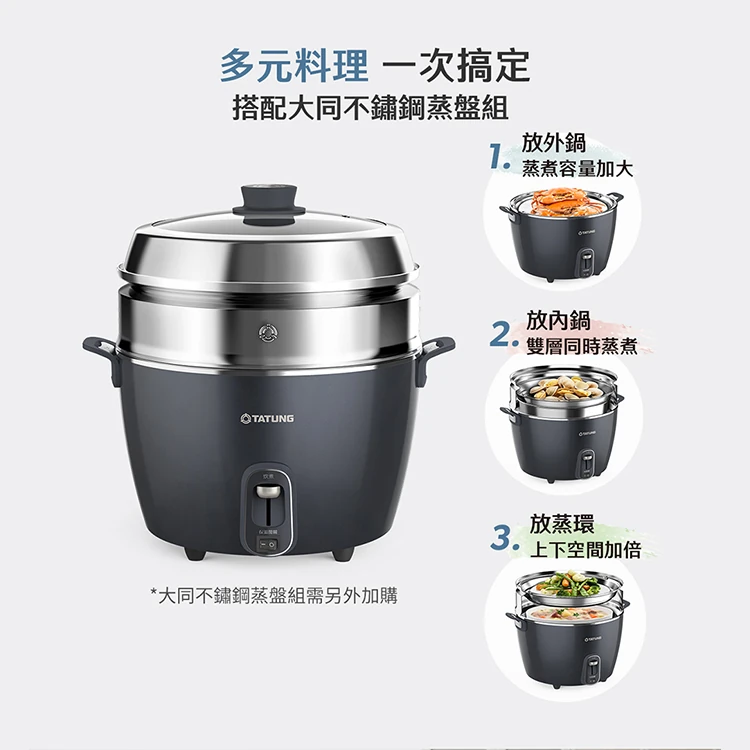 【大同】11人份透明玻璃鍋蓋電鍋 (TAC-11R-MPB),GF2187,【大同】11人份透明玻璃鍋蓋電鍋(TAC-11R-MPB),全館商品,品牌分類,質感家電