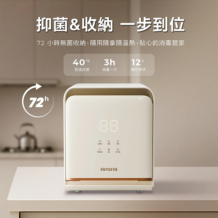 【AIWA 愛華】淨無雙 UVCare 二合一烘乾/紫外線消毒櫃 (AW- UVC24P),GF2189,【AIWA愛華】淨無雙UVCare二合一烘乾/紫外線消毒櫃(AW-UVC24P),品牌分類,新品上市,質感家電