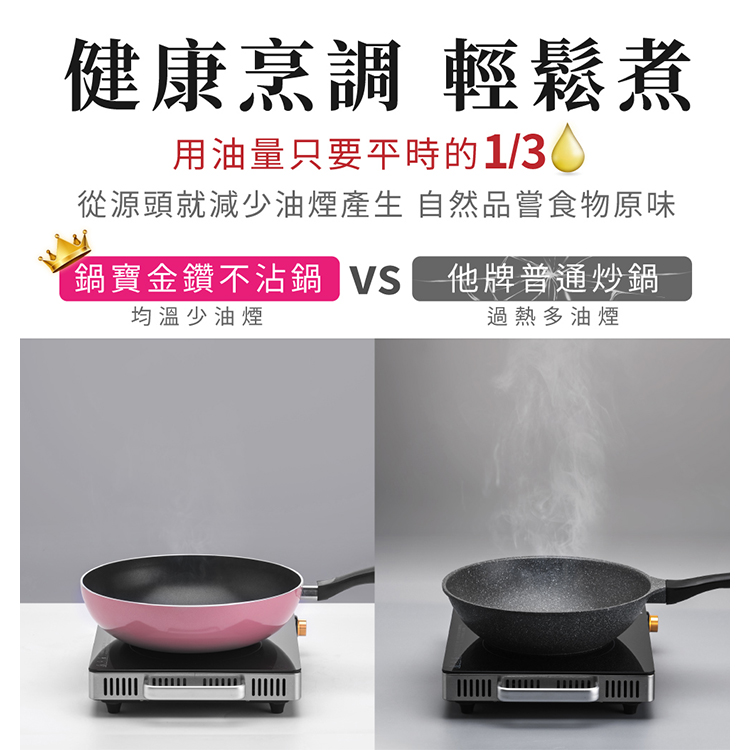 【鍋寶】28cm金鑽不沾平底鍋-檸檬黃(FP-2828YL),GF2194,【鍋寶】28cm金鑽不沾平底鍋-檸檬黃(FP-2828YL),生活用品,品牌分類,餐廚用品