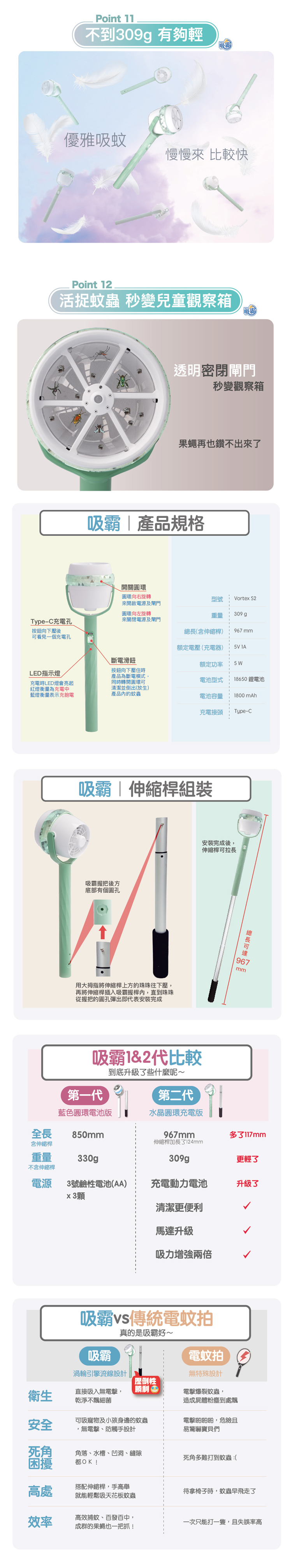 【AIWA 愛華】吸霸 充電款吸蟲捕蚊器(VORTEX-S2),GF2313,【AIWA愛華】吸霸充電款吸蟲捕蚊器(VORTEX-S2),品牌分類,新品上市,AIWA愛華