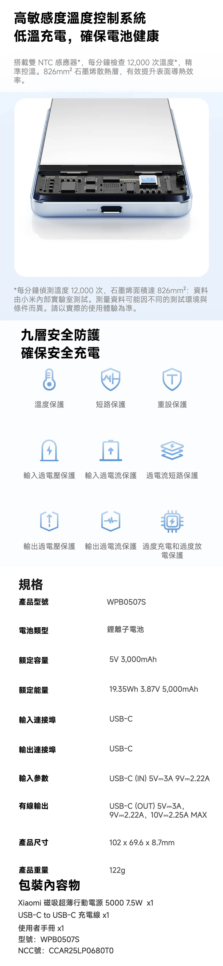 【小米】Xiaomi 磁吸超薄行動電源5000 7.5W,GF2331,【小米】Xiaomi磁吸超薄行動電源50007.5W,全館商品,生活用品,品牌分類