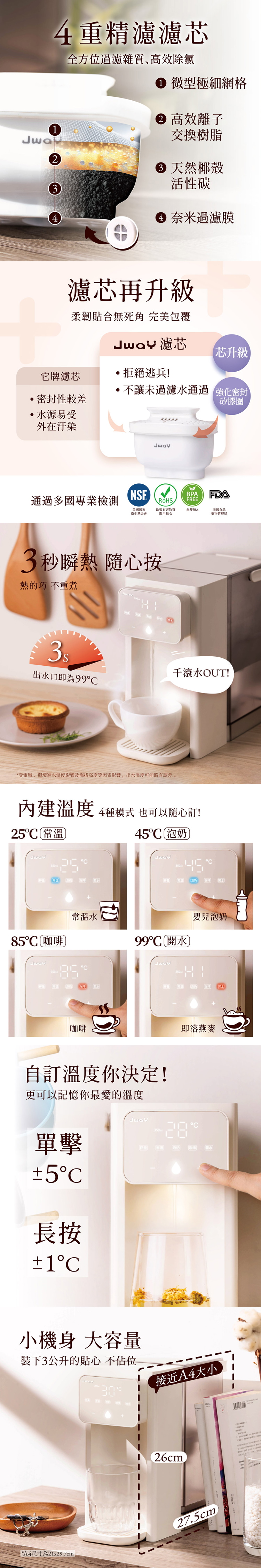 【JAWY直覺】淨好飲︱瞬熱式濾淨3L飲水機(JY-WD511 ),GF2338,【JAWY直覺】淨好飲︱瞬熱式濾淨3L飲水機(JY-WD511),全館商品,品牌分類,新品上市