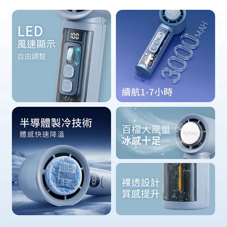 【KINYO】 裸透冰機充電風扇 (UF-3150),GF2358,【KINYO】裸透冰機充電風扇(UF-3150),全館商品,品牌分類,新品上市