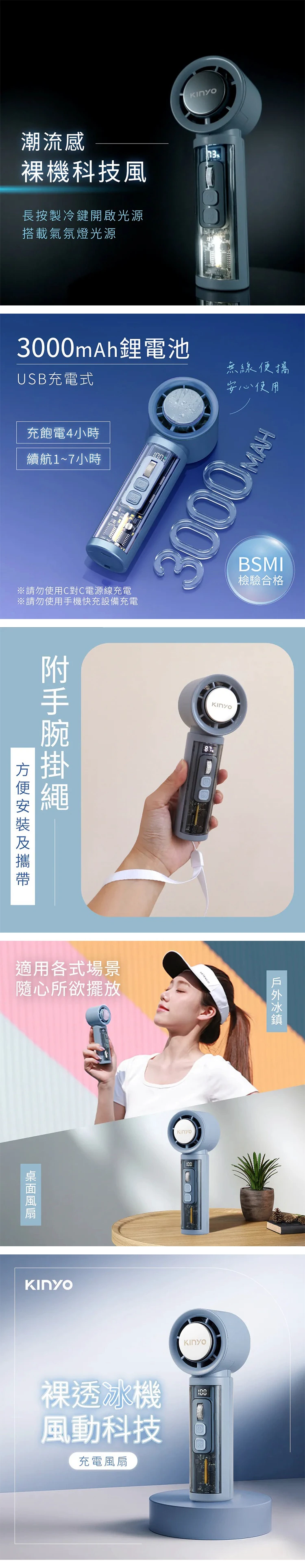 【KINYO】 裸透冰機充電風扇 (UF-3150),GF2358,【KINYO】裸透冰機充電風扇(UF-3150),全館商品,品牌分類,新品上市