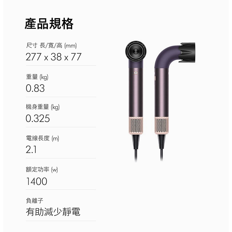 【DYSON】 Supersonic r 精準造型 輕量吹風機 (HD17),GF2407,【DYSON】Supersonicr精準造型輕量吹風機(HD17),全館商品,新品上市,質感家電