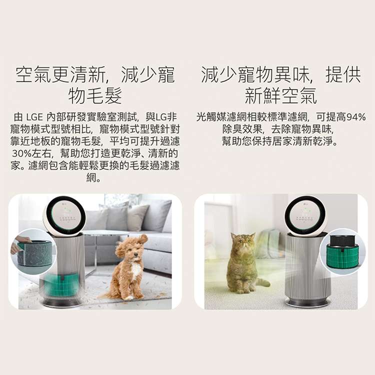 【LG】PuriCare™ 360°空氣清淨機 - 寵物功能增加版二代/建議適用19坪(單層) (AS651DBY0),GF2495,【LG】PuriCare™360°空氣清淨機-寵物功能增加版二代/建議適用19坪(單層)(AS651DBY0),全館商品,品牌分類,新品上市