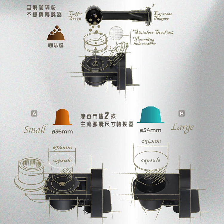 【Balzano】義式半自動雙膠囊3 in 1咖啡機 (BZ-CCM806),GF2683,【Balzano】義式半自動雙膠囊3in1咖啡機(BZ-CCM806),全館商品,品牌分類,新品上市