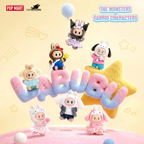 THE MONSTERS × 三麗鷗家族系列 搪膠毛絨掛件盲盒(M6)