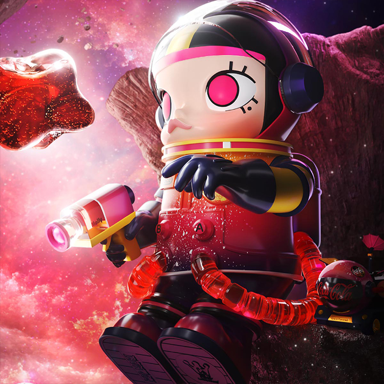 POPMART】MEGA SPACE MOLLY 1000% 星河漫步可口可樂| 熊嗨星親子