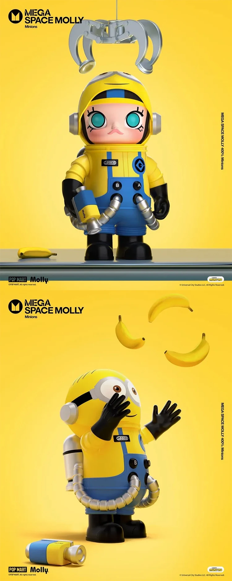 【POPMART】MEGA SPACE MOLLY 400%小小兵,PP9020,【POPMART】MEGASPACEMOLLY400%小小兵,全館商品,授權卡通,泡泡瑪特