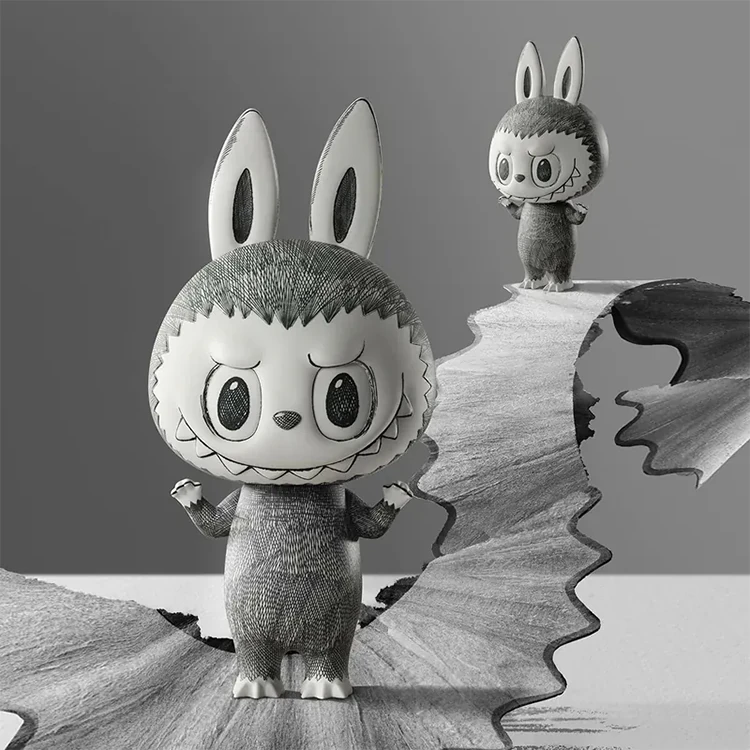 【POPMART】MEGA LABUBU 400% 素描,PP9022,【POPMART】MEGALABUBU400%素描,全館商品,授權卡通,泡泡瑪特