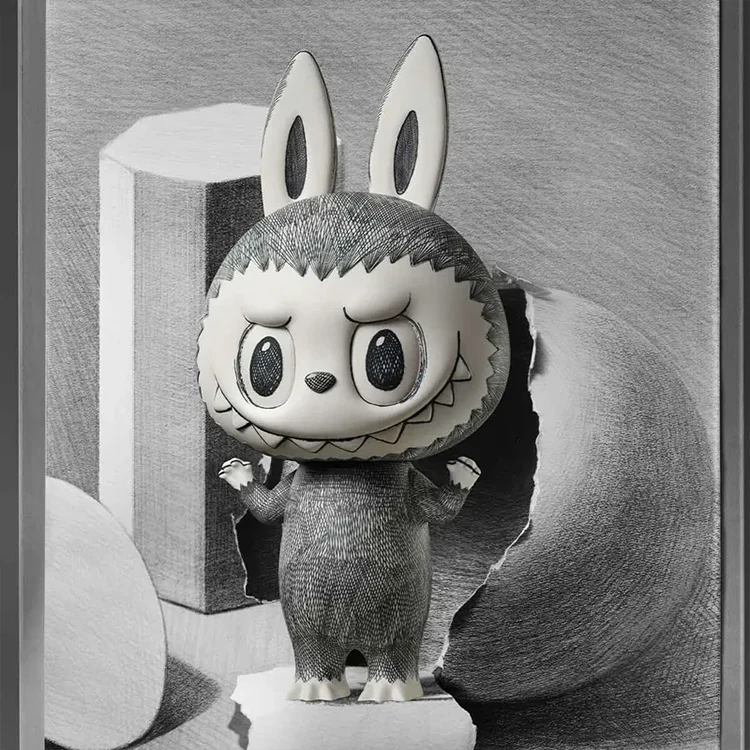 【POPMART】MEGA LABUBU 400% 素描,PP9022,【POPMART】MEGALABUBU400%素描,全館商品,授權卡通,泡泡瑪特