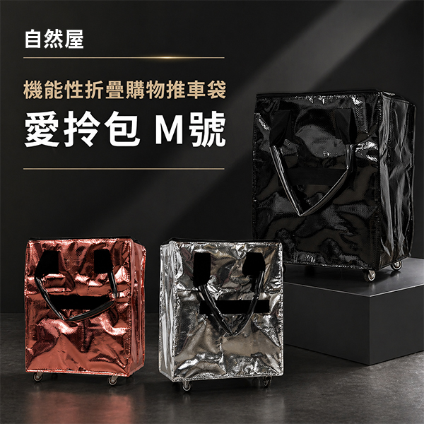 自然屋 機能性折疊購物推車袋 愛拎包 M號