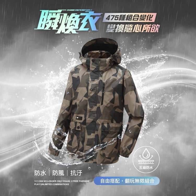 頂級防水 防風 蓄熱 模組化機能外套,02160001,頂級防水防風蓄熱模組化機能外套,全館商品,30幣↓專區,促銷優惠